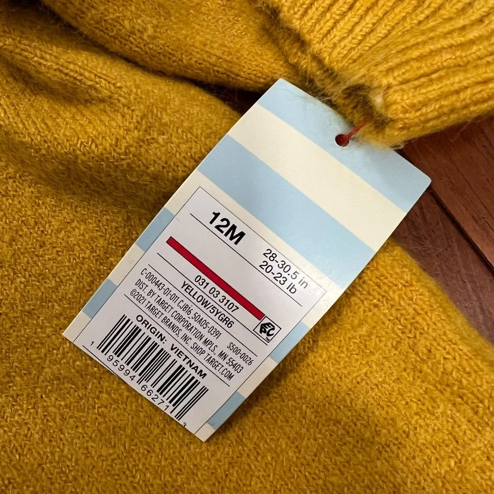 Baby Fair Isle Top & Bottom Set - Cat & Jack™ Yellow e1.